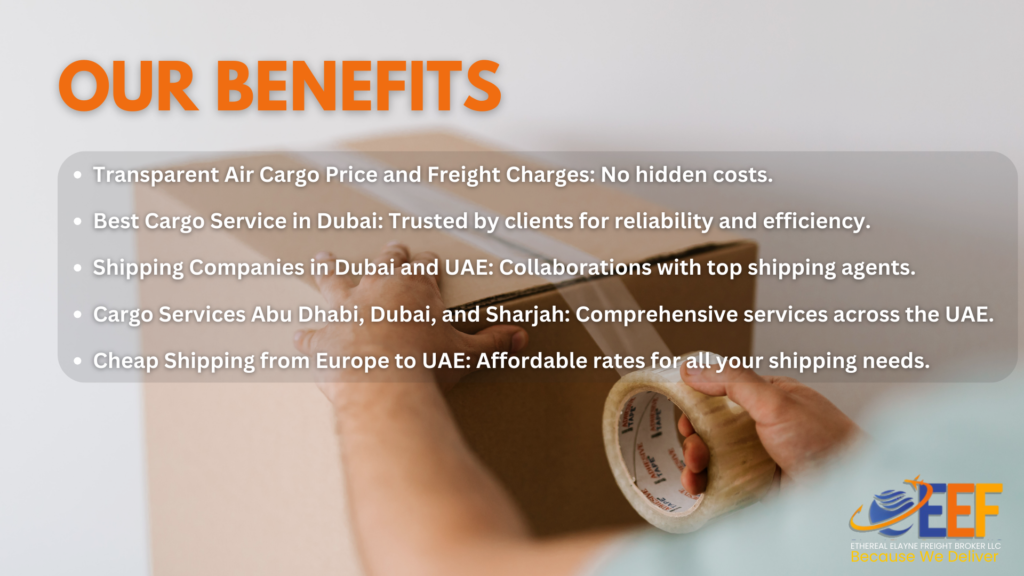 Our Benefits for sending cargo to Europe