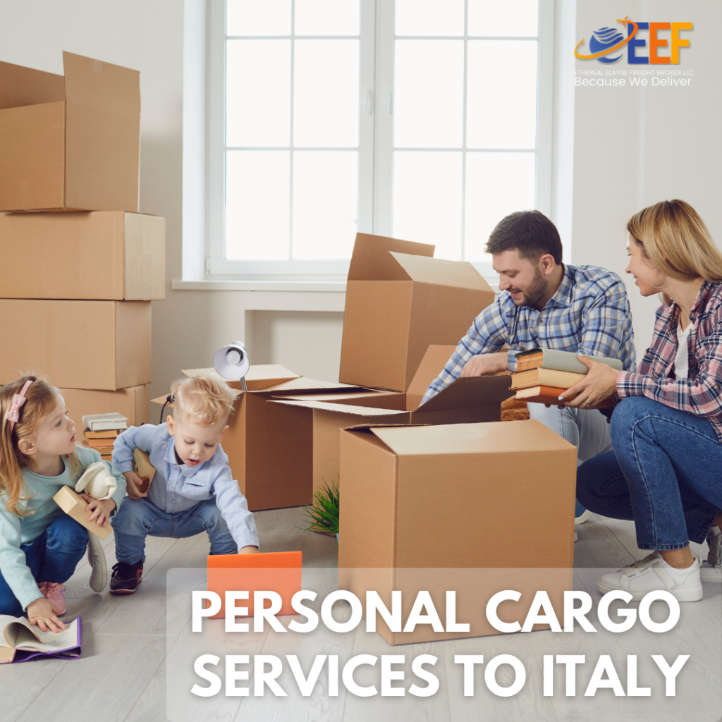 Personal cargo services to Italy