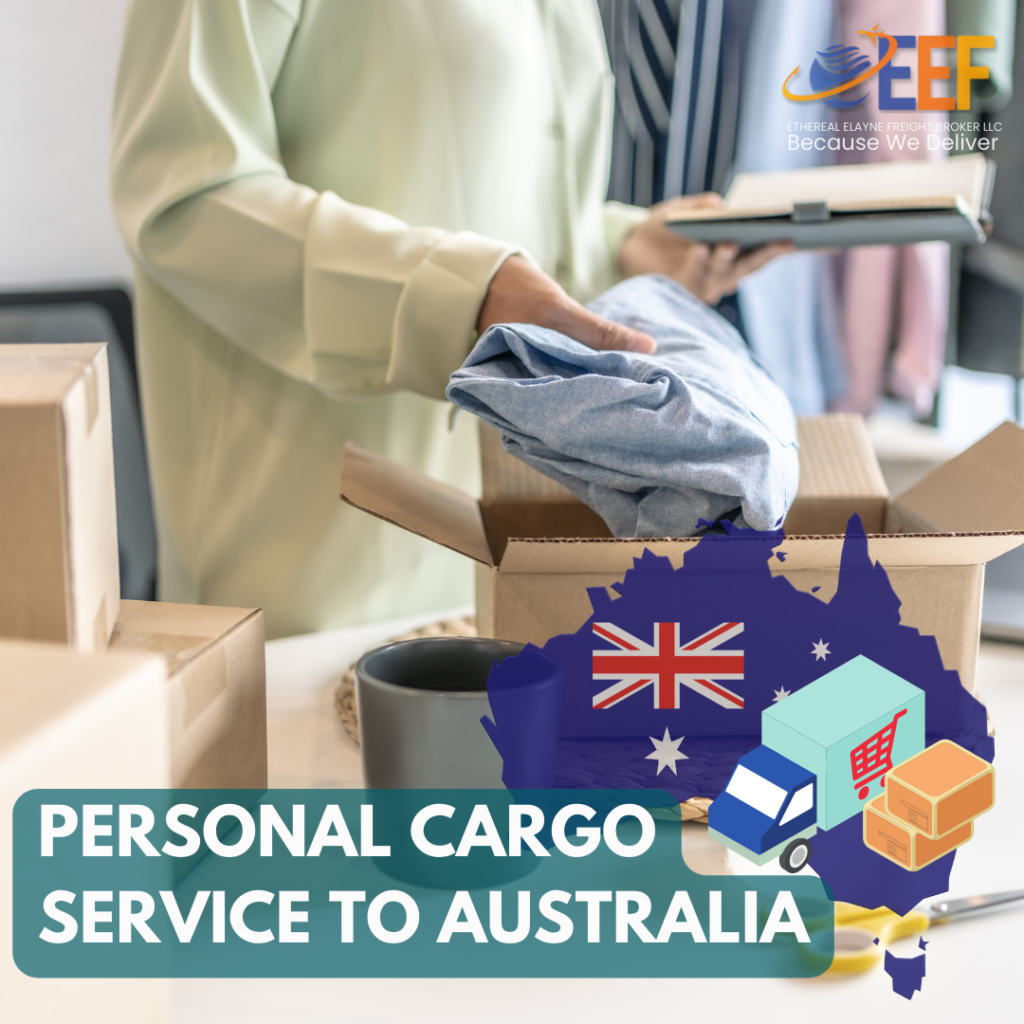 Personal cargo service to australia